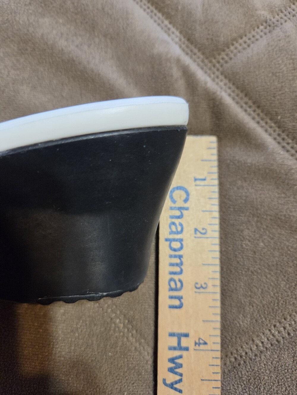 CROCS  Chic And Fun High Heel Women’s White and Black Slide Sandals. Sz 7 - Picture 3 of 10
